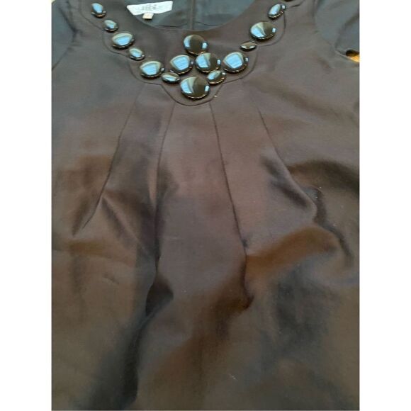 TIBI Black Shift Dress with Embroidered Jewels size 2 - Picture 4 of 5